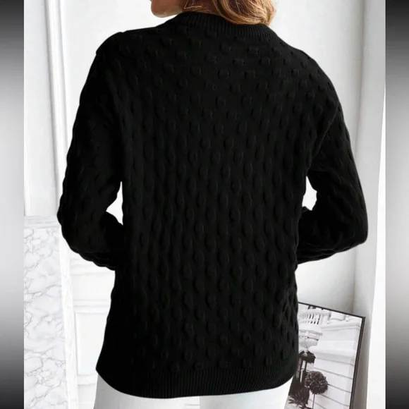 Luxe popcorn knit sweater top - Picture 16 of 16